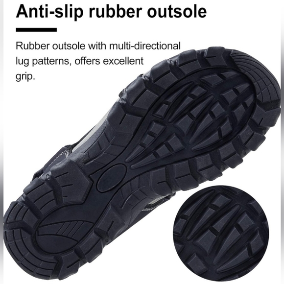 CAMEL CROWN Men's Synthetic Leather Sandals Open-Toe Beach Sandal Waterp… - Picture 3 of 6